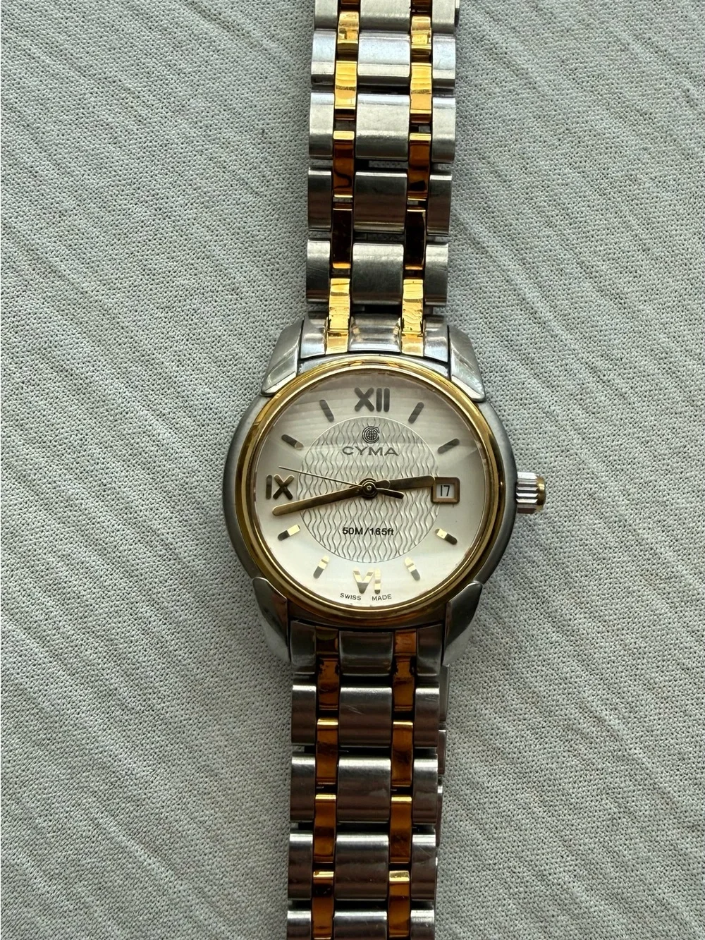 Cyma Le Locle 50m 28mm Swiss Quartz Watch 5.75”
